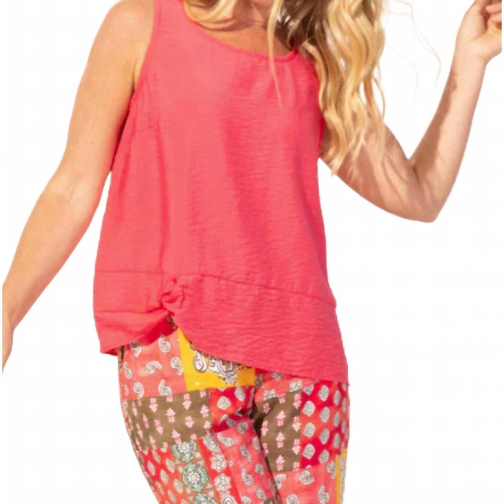 NEW ESCAPE regatta rayon buttonback top in punch